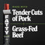 FATTY Meat Sticks, Made with Grass Fed Beef, Pork Raised Without Antibiotics, 13g Protein Per Serving, Jalapeno, 2 oz. (Pack of 20)