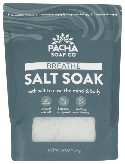PACHA SOAP Breathe Salt Soak, 32 OZ