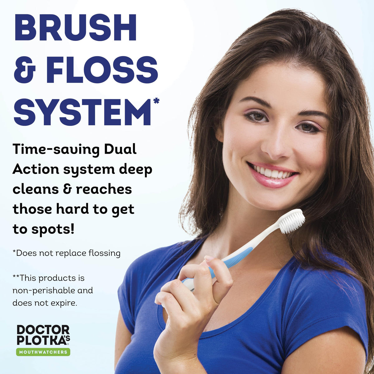 MOUTHWATCHERS Manual Toothbrush for Adults, Ultra CleanToothbrush with Flossing Bristles, Good for Sensitive Teeth and Gums