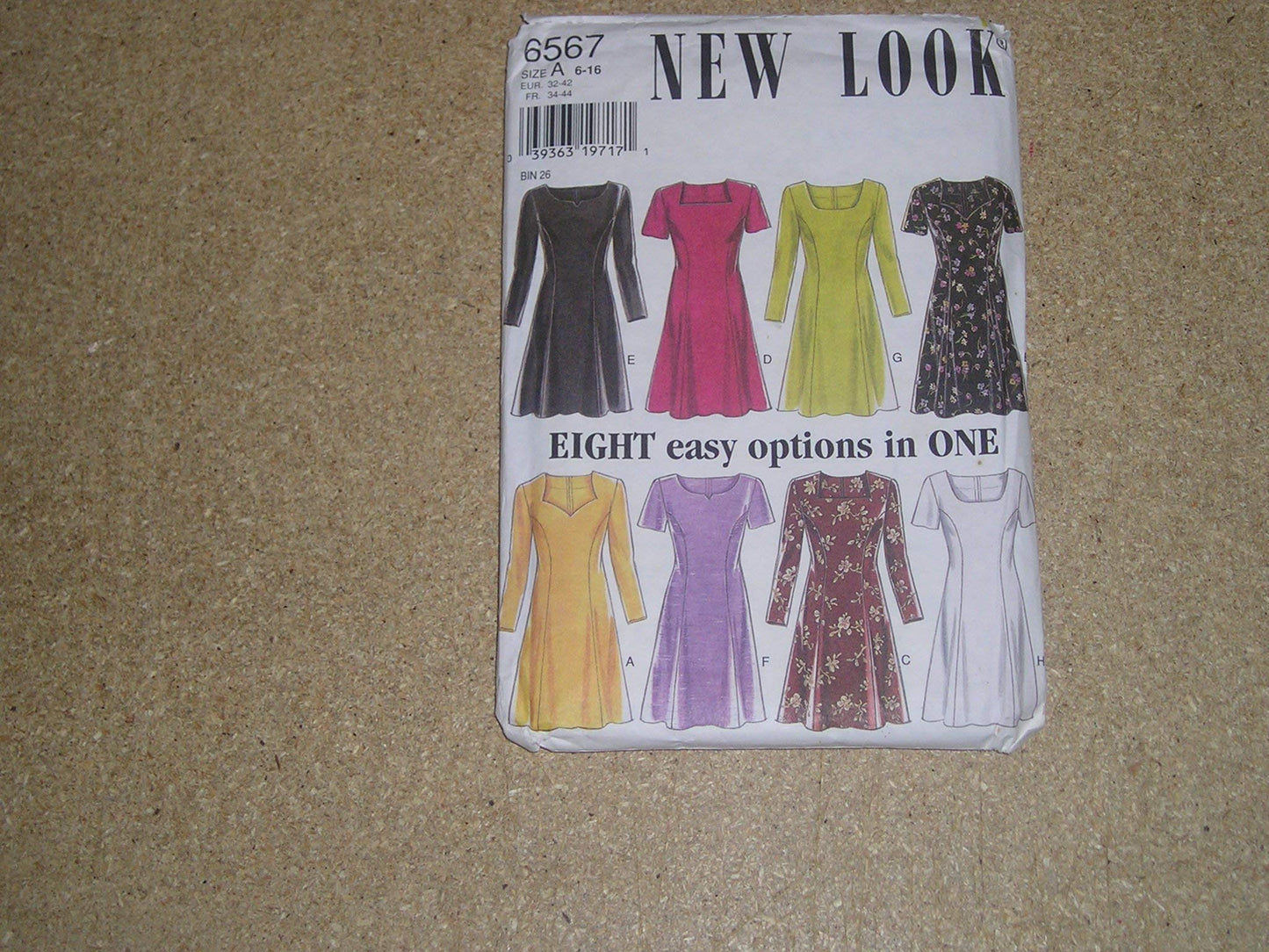 New Look 6567 Women's Dress Sewing Pattern, Sizes 6-16