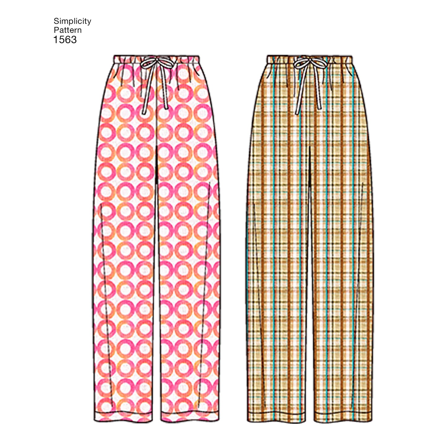 Simplicity S1563 Family Pajama Sewing Pattern, Teens', Men's & Women's Sleepwear, Sizes XS-XL