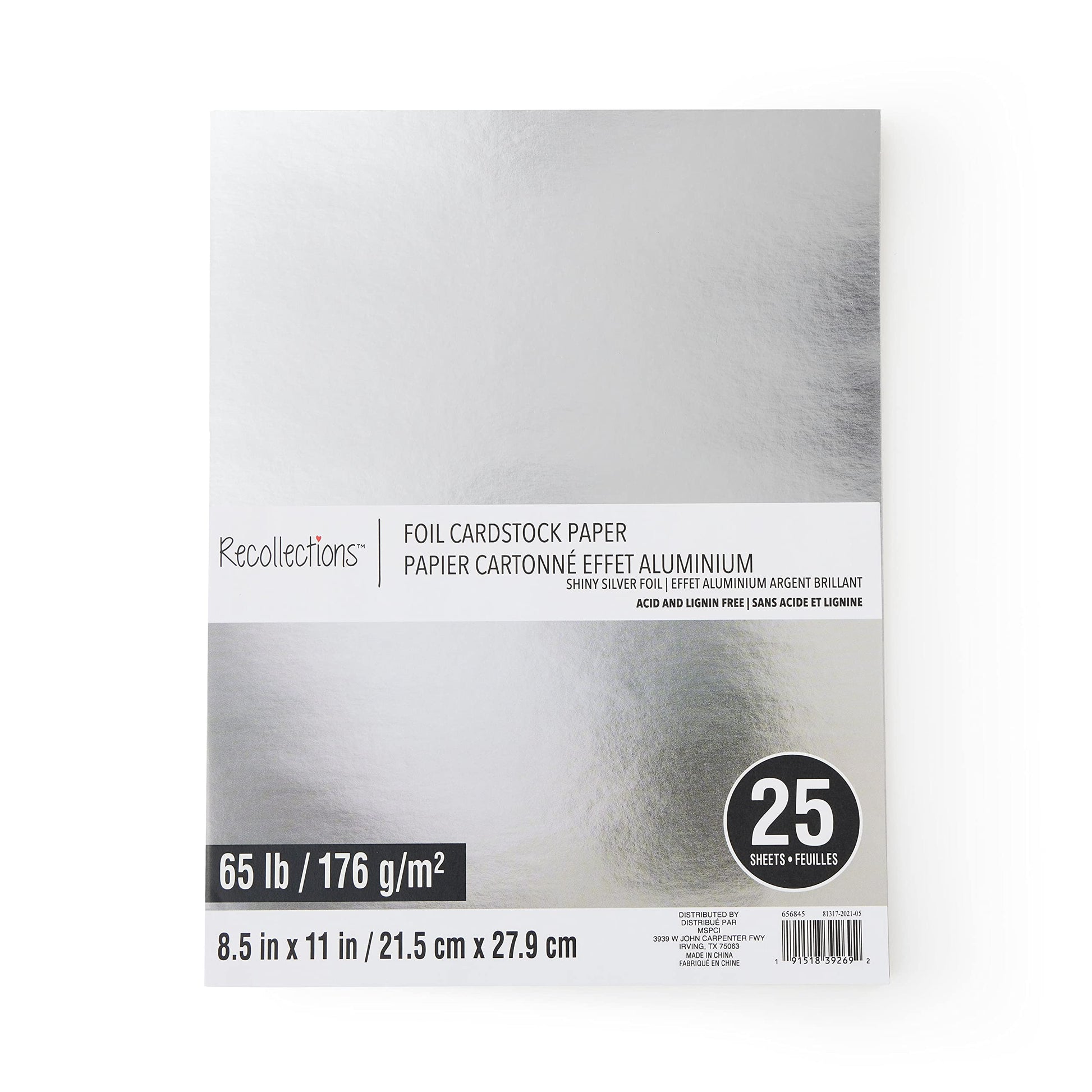 RECOLLECTIONS-25SILVERFOIL-8.5X11-1PACK