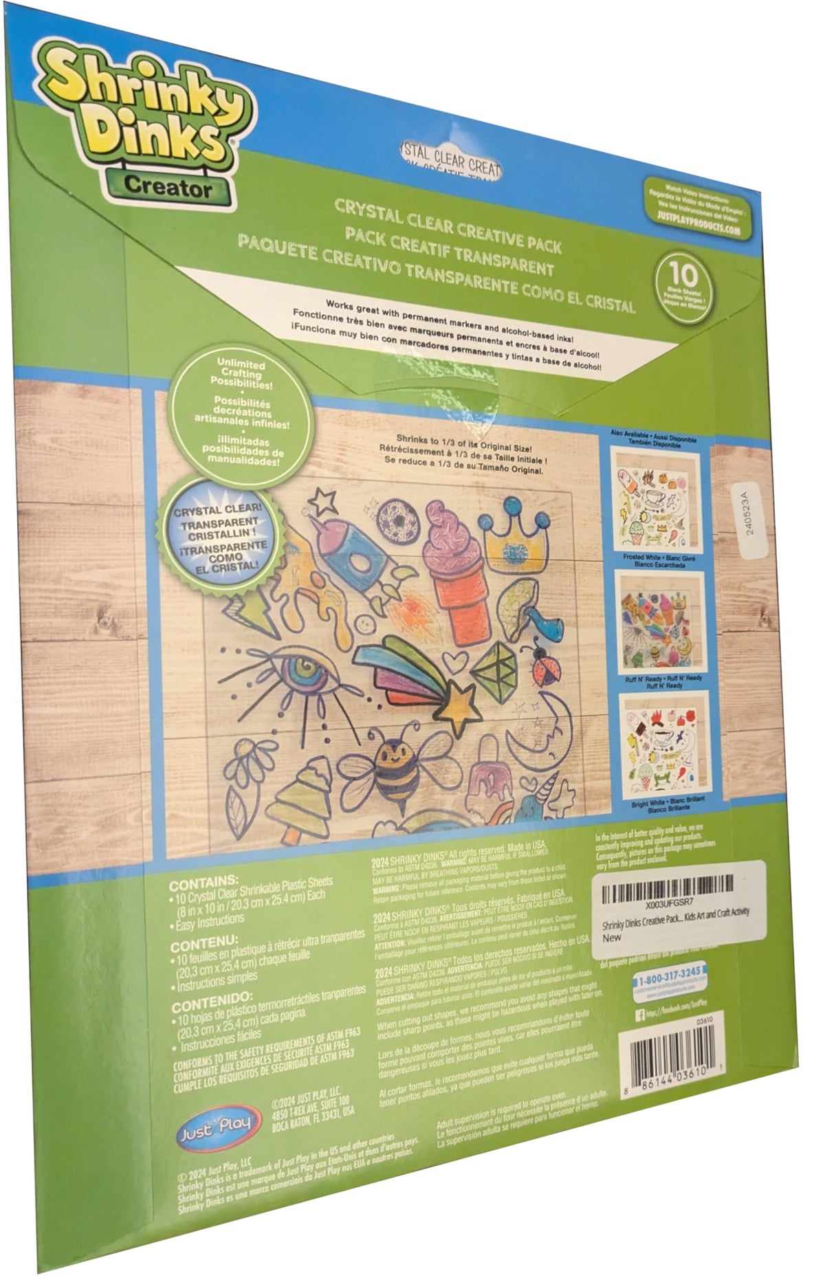 Shrinky Dinks Creative Pack 10 Sheets Frosted Ruff n' Ready