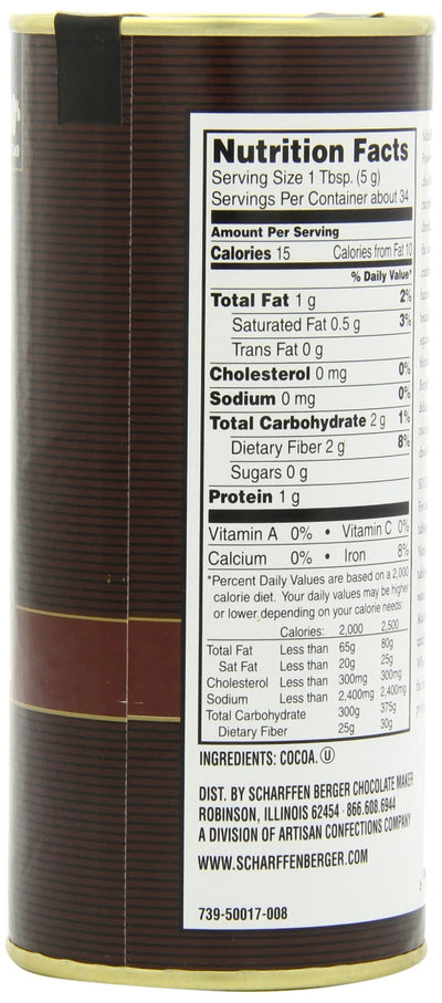 Scharffen Berger Natural Unsweetened Cocoa Powder, 6-Ounce Canisters (Pack of 2)