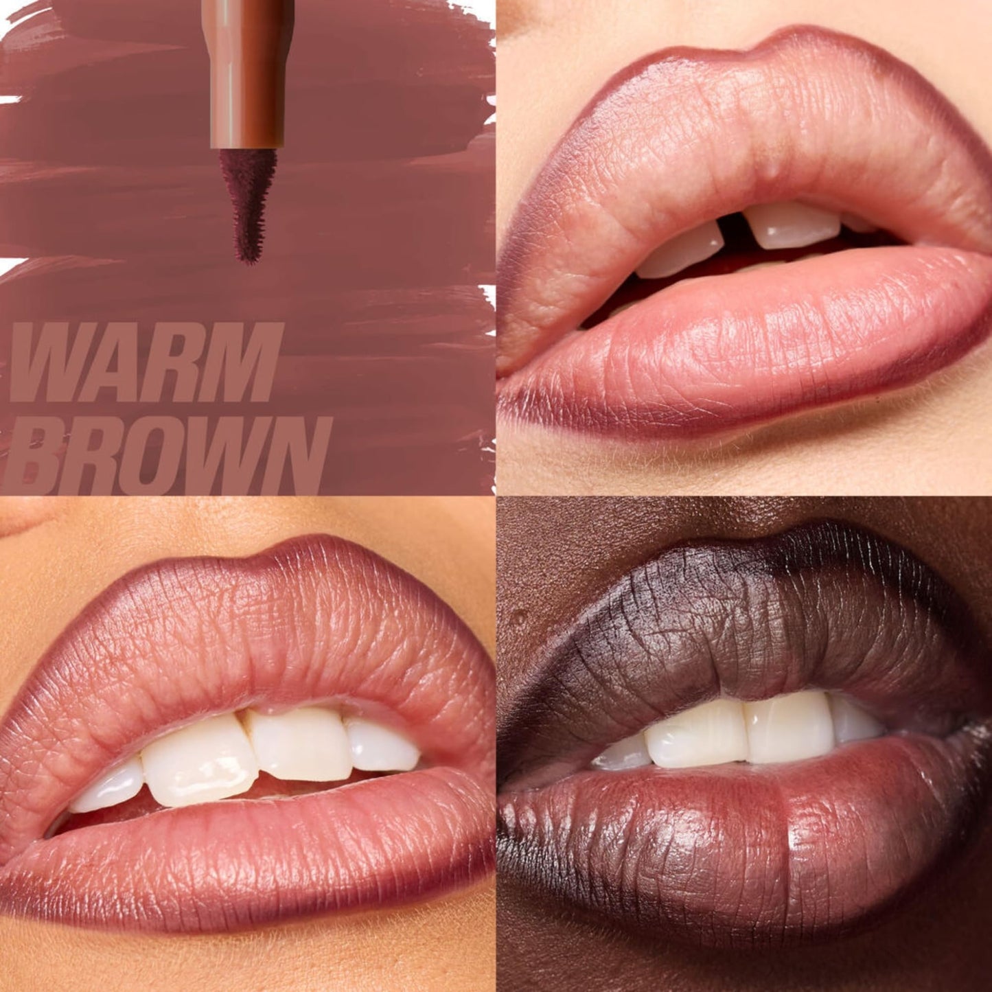 Huda Lip Contour Stain Lip Tint - Warm Brown (burnt brown) .03 Fl Oz