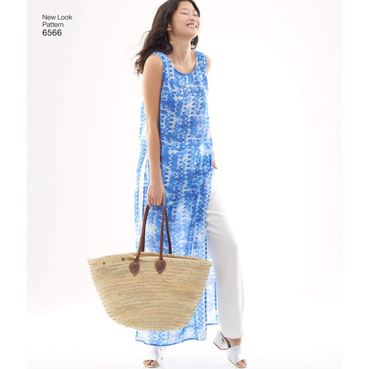 New Look Sewing Pattern Set for Women's Tunic/Top and Pants, Paper, White, A (8-10-12-14-16-18), UN6566A