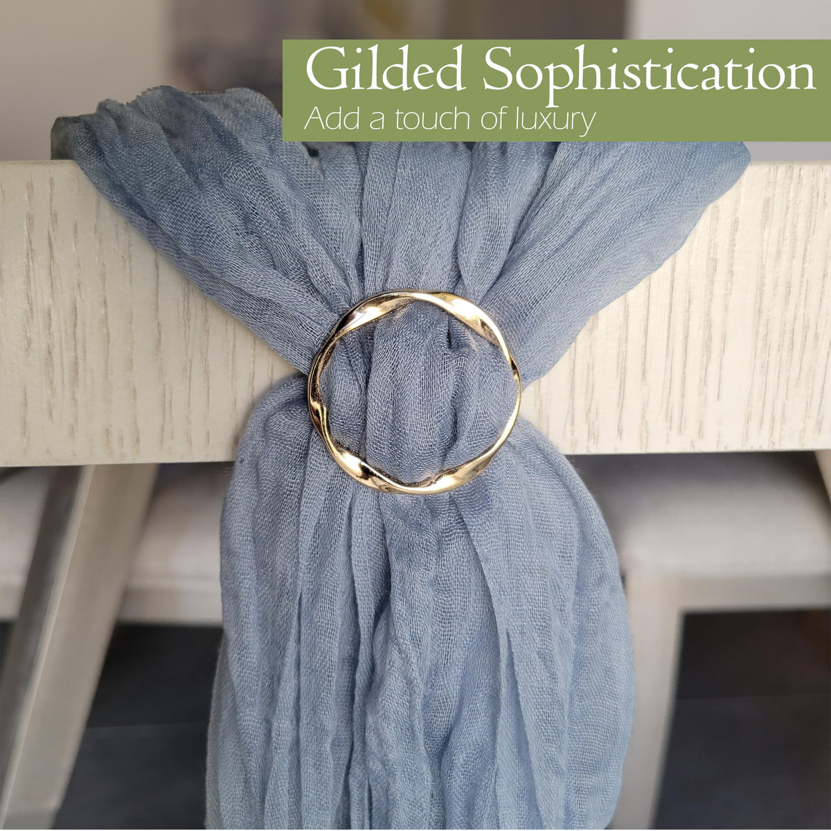 Thoughtful Distribution Co 6pcs Gold Scarf Ring & Clip for Women, Shawl Accessories